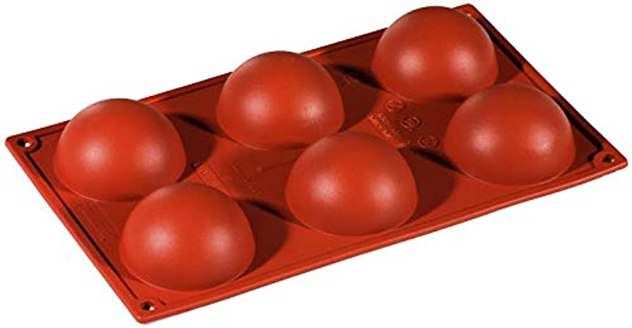 MOLDE SILICONA ROJO 175x300 FORMAFLEX FR001 SEMIESFERA 70MM