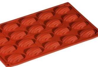 MOLDE SILICONA ROJO 175x300 FORMAFLEX FR026 MADELEINE (MINI) 8ML