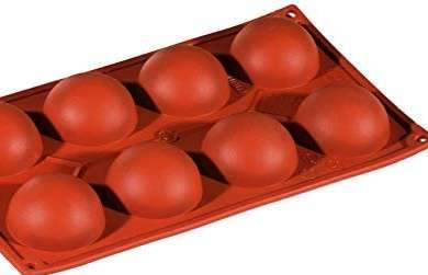 MOLDE SILICONA ROJO 175x300 FORMAFLEX FR038 SEMIESFERA 60MM