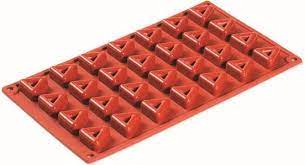 MOLDE SILICONA ROJO 175x300 FORMAFLEX FR076 MICRO SAVARIN TRIANGULO 6.5ML