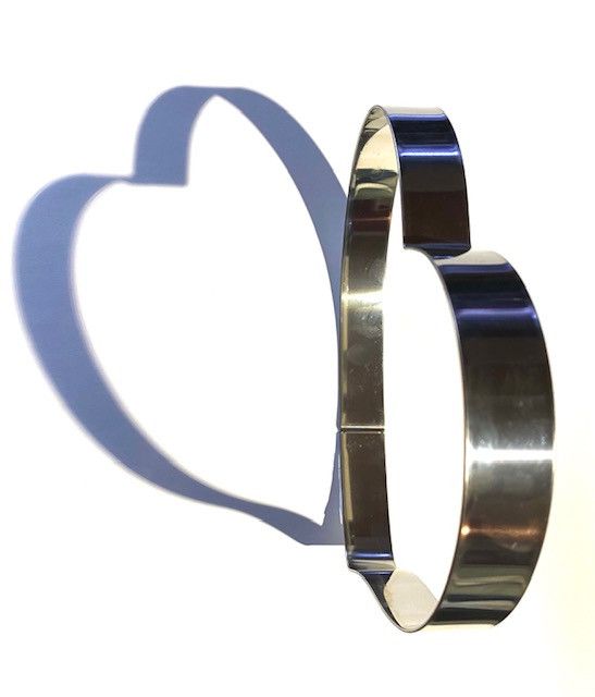 ARO INOX CORAZON LISO 15X14CM X31