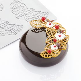 MOLDE SILICONA HOJAS DE MEDIA LUNA