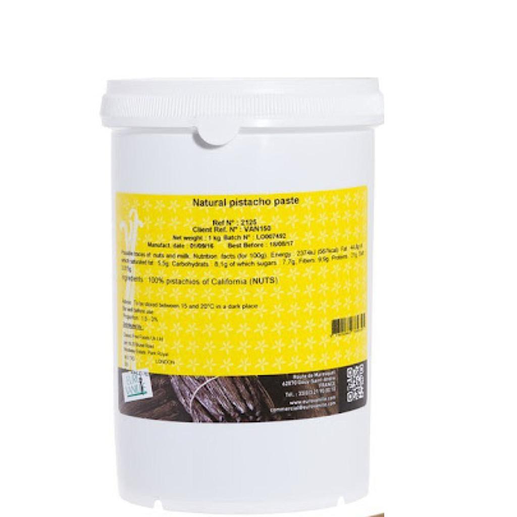 PASTA PURA DE PISTACHO 1KG. EUROVANILLE